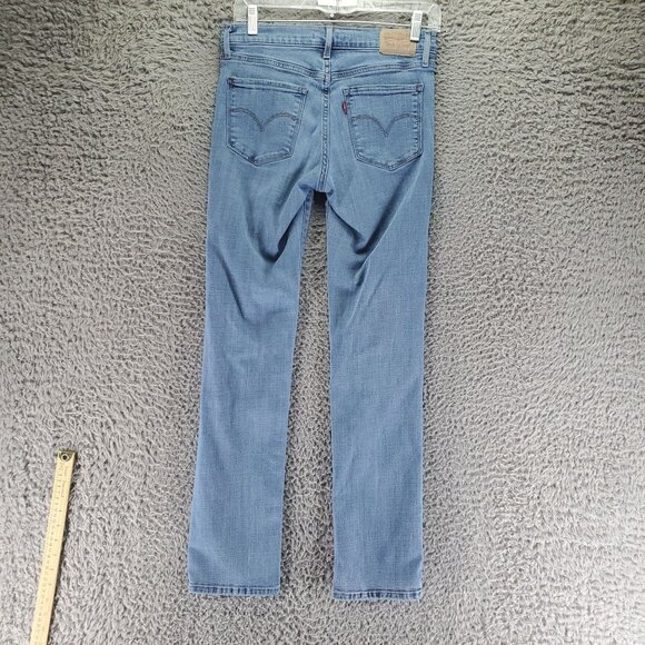 Levis Jeans Womens 26 Blue 314 Shaping Straight Cotton Blend - Picture 1 of 11